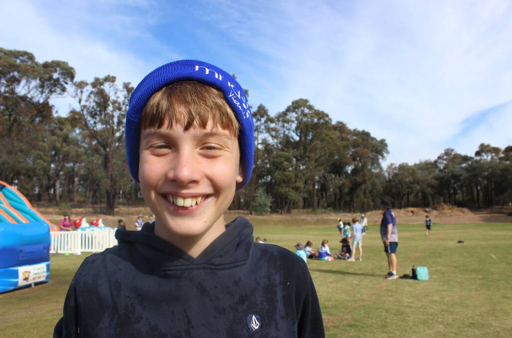 Year 7 student Micah Hemmings, in his Big Freeze beanie, "just want[ed] to support the cause".