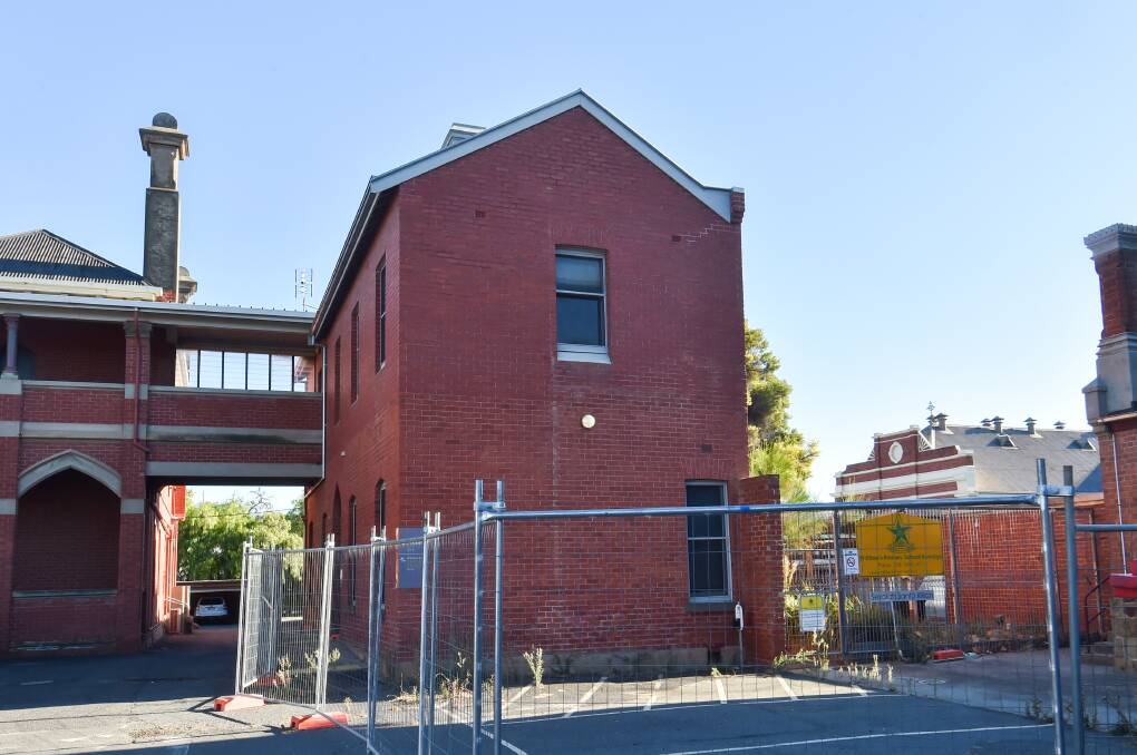 A two-storey building located between the St Kilian's Parish and School has been marked for demolition, after a sinkhole caused integral damage. Picture by Darren Howe 