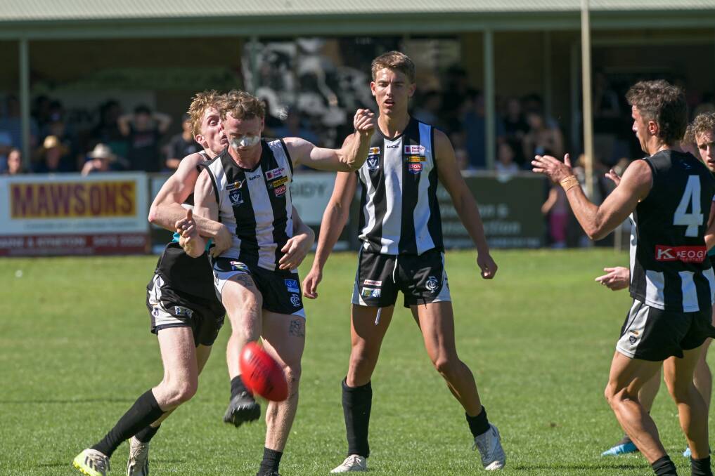 Castlemaine's Kalan Huntly in action on Good Friday. Picture by Enzo Tomasiello