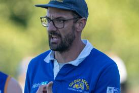 Golden Square coach Brad Eaton beleieves his side has plenty of room for improvement after Saturday's win over Castlemaine. Picture by Enzo Tomasiello
