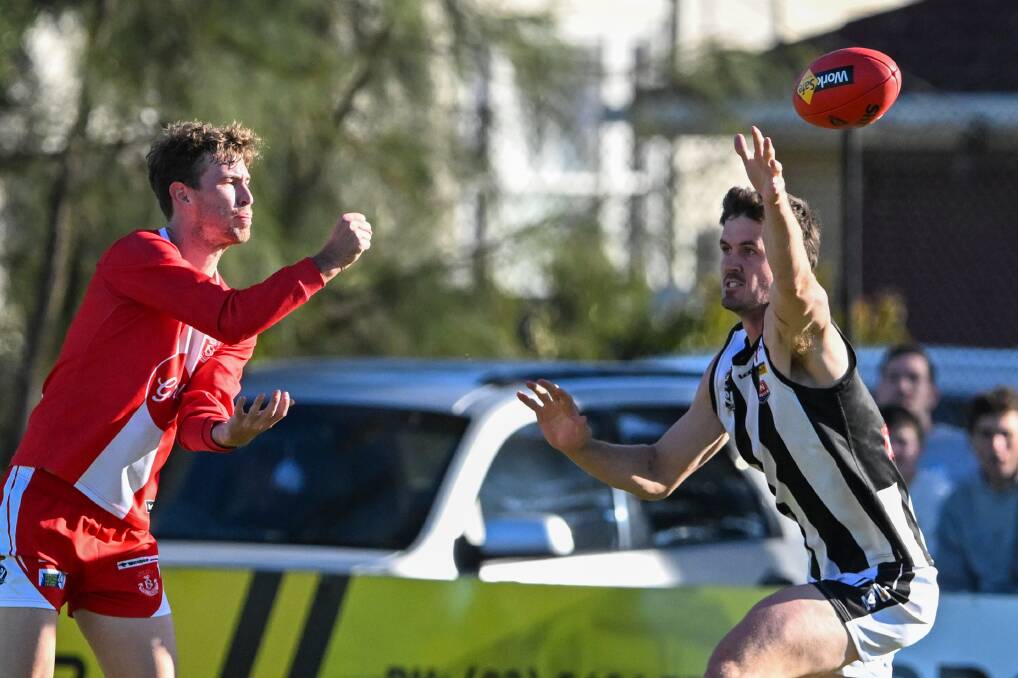 South Bendigo midfielder Brody Haddow with one of his 34 possessions on Saturday. Picture by Darren Howe