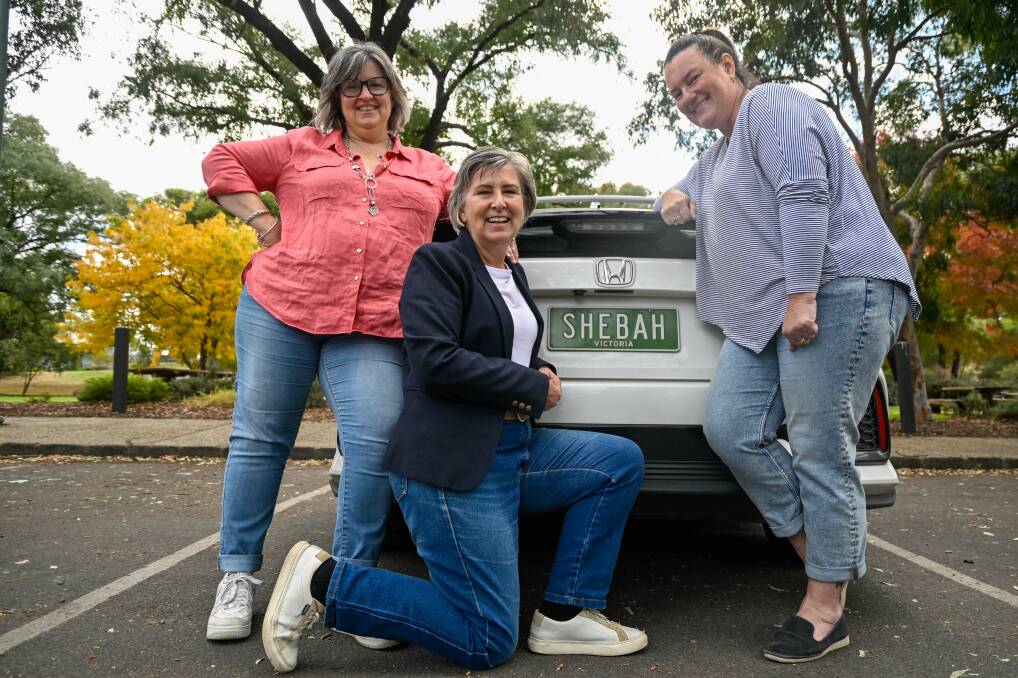 Bendigo Shebah drivers Mif Wright, Sue Amos and Angela Whalen. Picture by Enzo Tomasiello