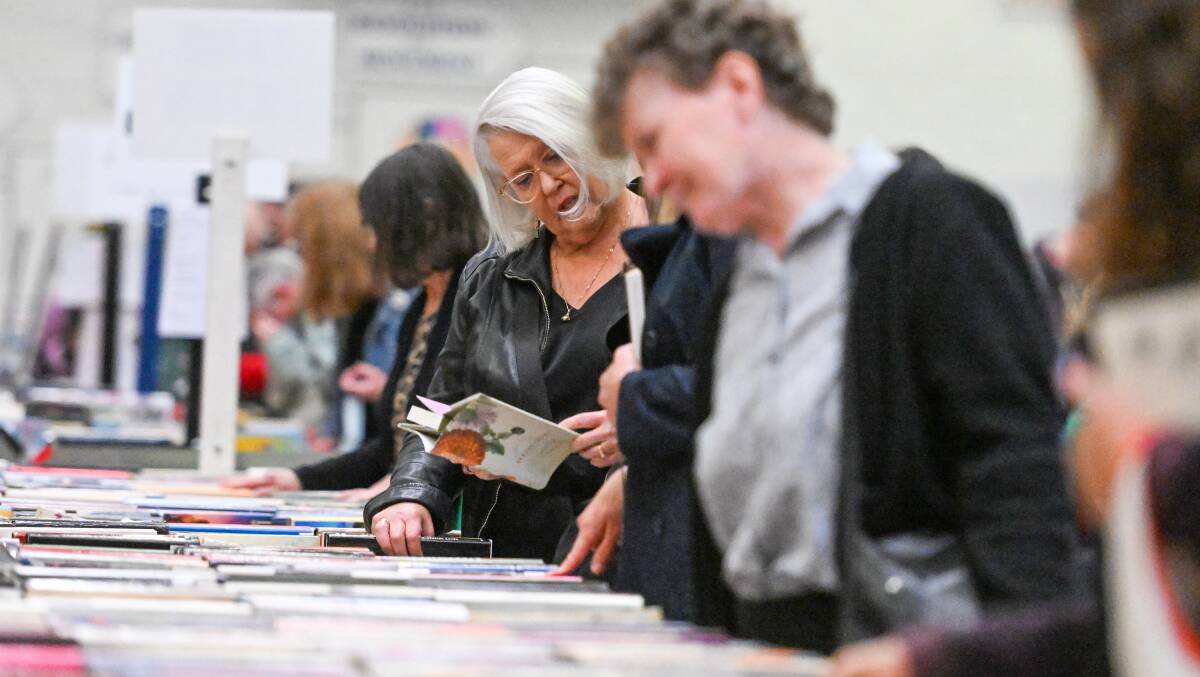 The Bendigo book fair has 1000s of books for sale. Picture by Darren Howe