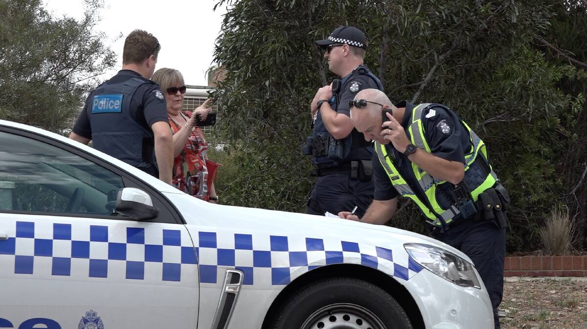 Police on scene at Violet Street Primary School in January last year. Picture: Julian Fisher / 9 News