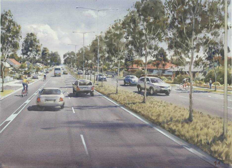 An artist's impression of the planned Napier Street upgrade. Picture: CONTRIBUTED