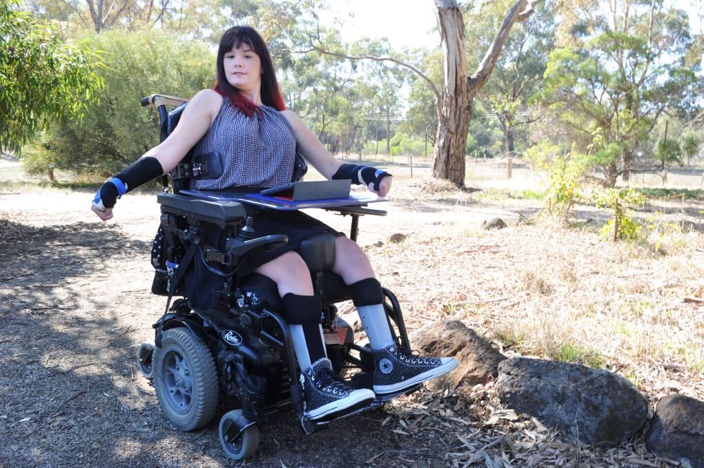 Empowering: Alex Reimers says she would be "lost" without Bendigo Taxis' wheelchair accessible vehicles, which provide her with access to her community. Picture: NONI HYETT