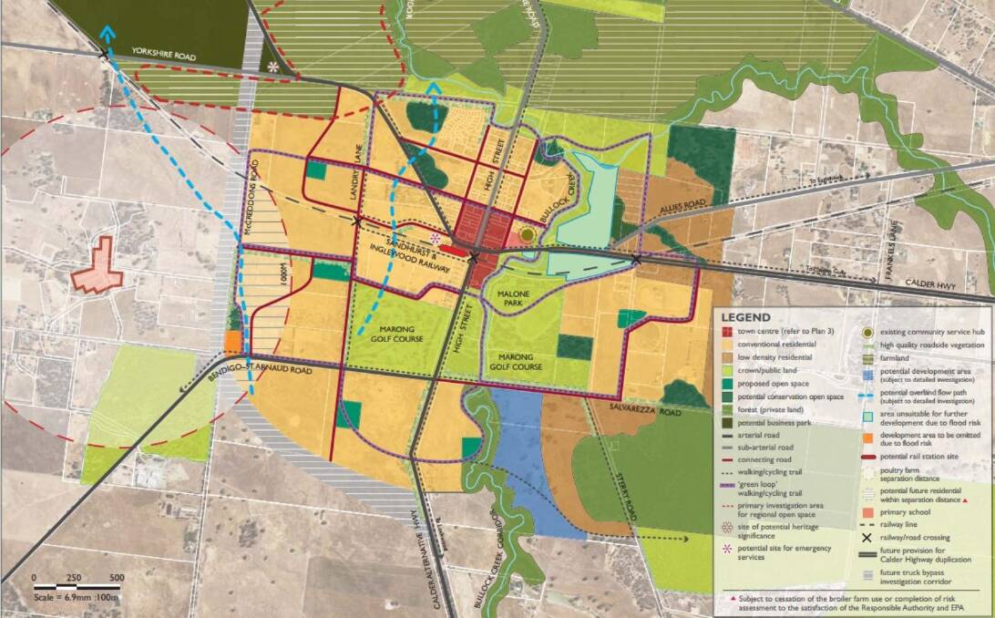 The Marong Plan sets out the City of Greater Bendigo's vision for the future of the township, including an estimated population of up to 8000 people.