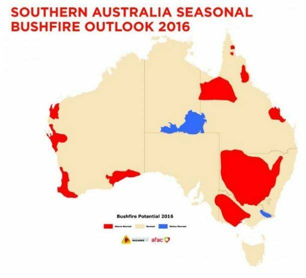 Victoria facing above normal bushfire risk in 2016