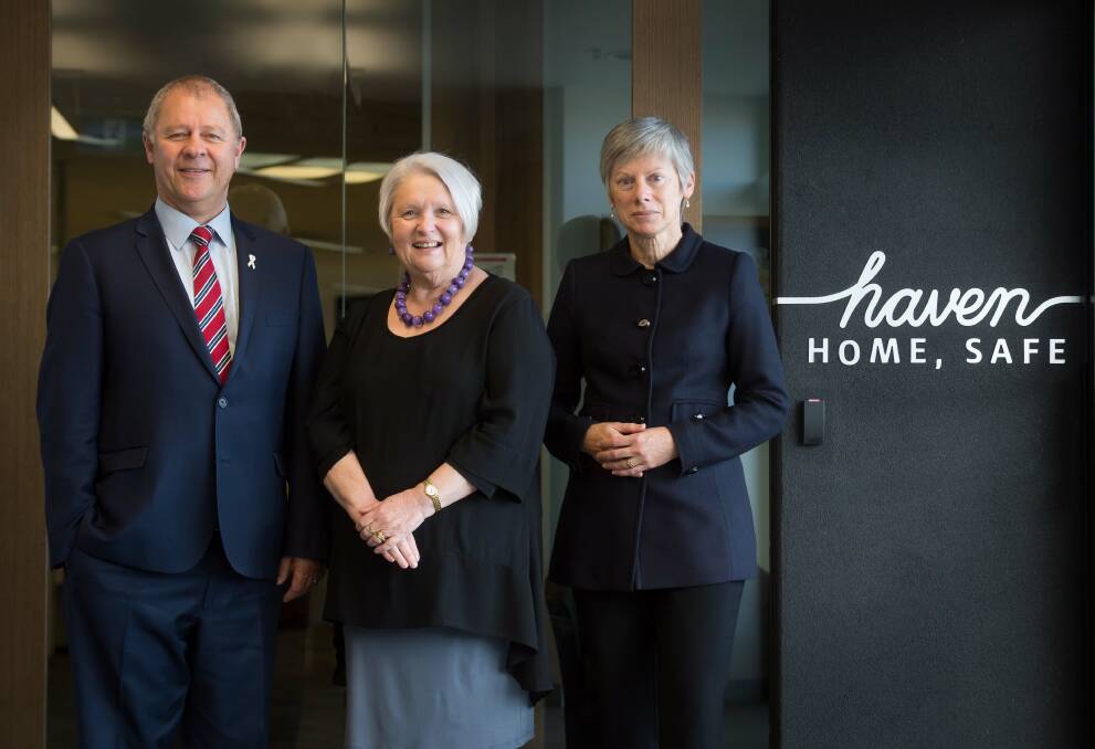 Chairwoman Sue Clarke with new board members Warwick Cavanagh and Candy Broad. Picture: CONTRIBUTED