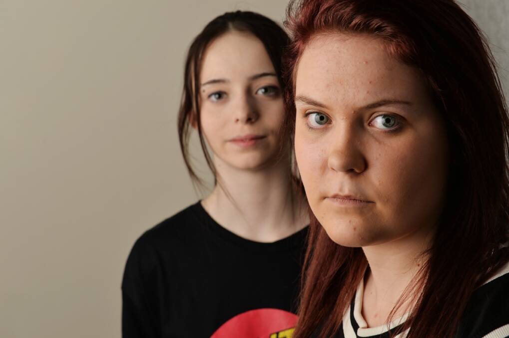 Former ESU students Lauren Trull and Kira Dillon (left) fought to save the "live-saving" school after it was slated to close in July. Picture: DARREN HOWE