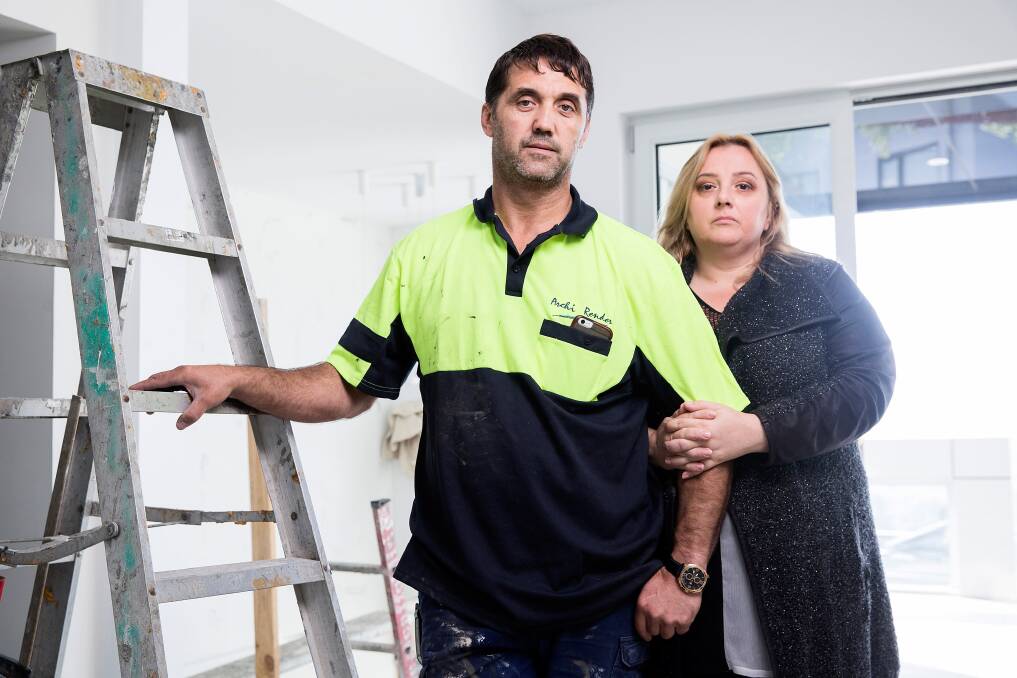 Archi Render owners Alma and Merso Halilagic have had a caveat taken out on their home after being left $150,000 out of pocket by the collapse of Watersun Homes. Picture: PAUL JEFFERS