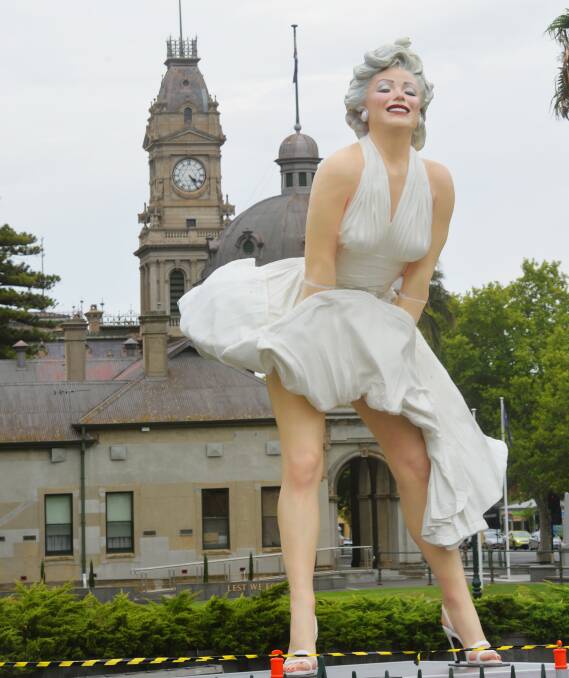 Success: Cultural attractions like Forever Marilyn have been credited with Bendigo's newly crowned status as Victoria's 'best town'. Picture: DARREN HOWE