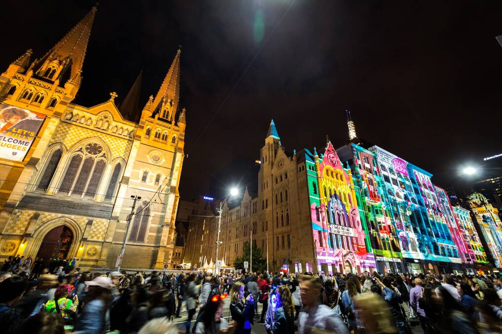 The Fractured Fairytales is seen during White Night Melbourne last year. Picture: Chris Hopkins