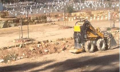 The Wombat digger, stolen from a building site in Myers Flat.