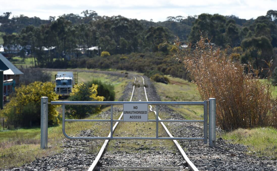The closed rail link between Castlemaine and Maryborough.