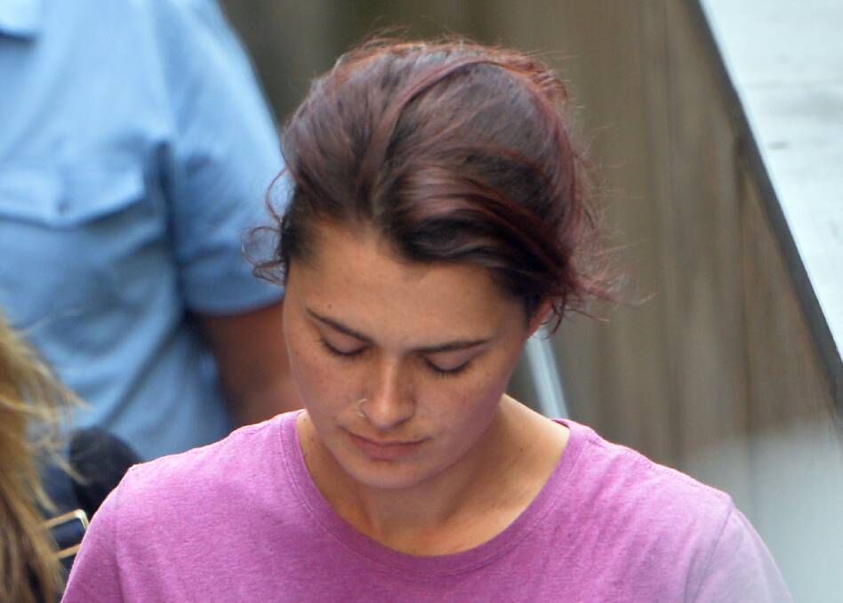 Ebony Crump, pictured leaving the Bendigo Magistrates' Court in 2015, has lost an appeal against her jail sentence for drug trafficking in Bendigo.