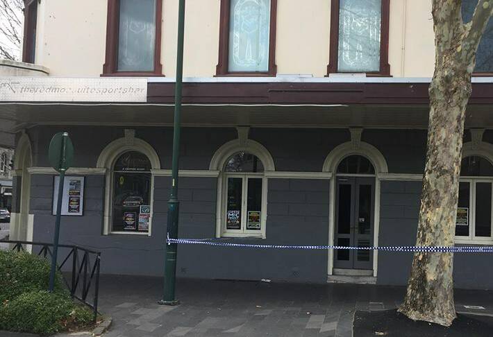 Police tape surrounded the venue on Williamson Street on Wednesday. Picture: Supplied