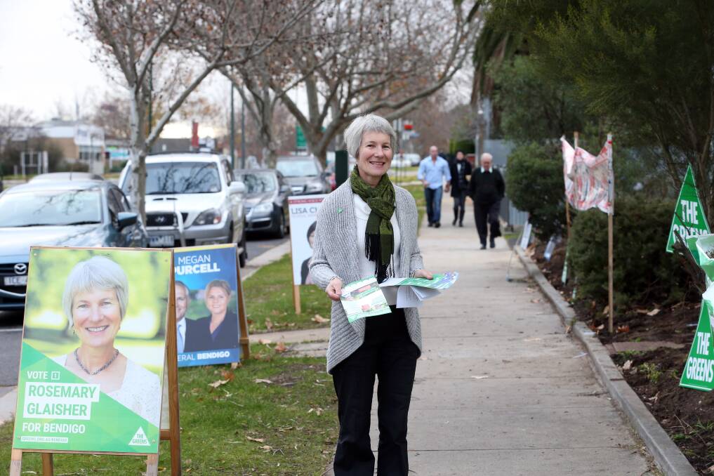 Greens candidate Rosemary Glaisher said the party's results in the southern areas of the Bendigo electorate were pleasing. Picture: GLENN DANIELS