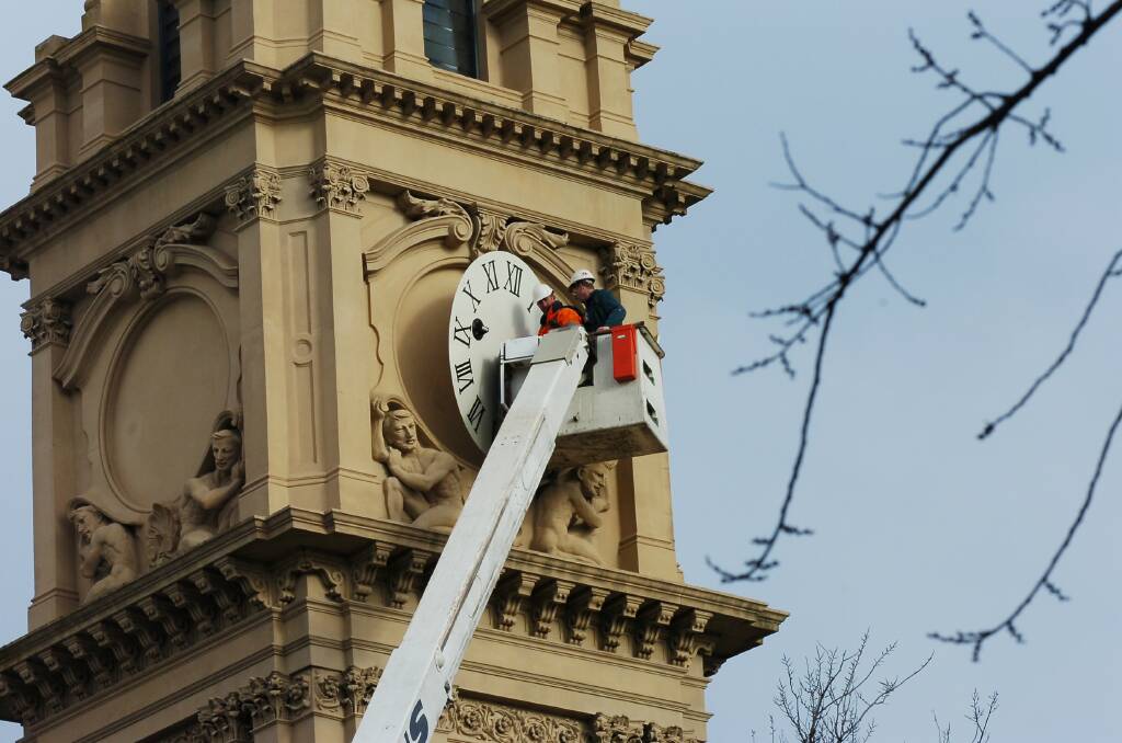 The clock tower in Bendigo Town Hall won't be the only one to move forward one hour on Sunday morning.