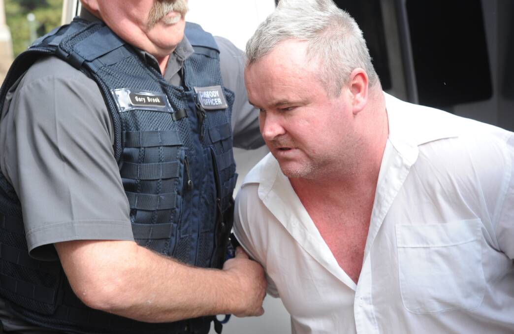 Peter James Arthur arrives at his sentencing in Bendigo in 2017.