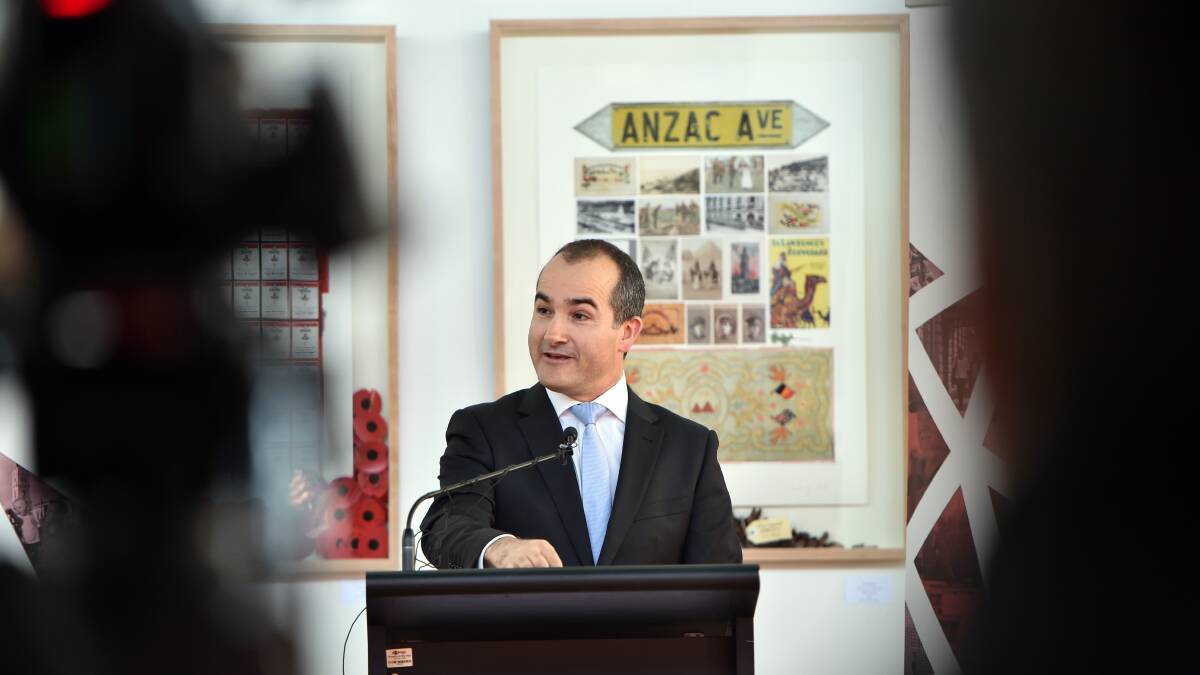 Deputy Premier James Merlino speaks at the launch of the $500 million Regional Jobs and Infrastructure Fund in Castlemaine in 2015. Regional Cities Victoria is hoping for more investment.