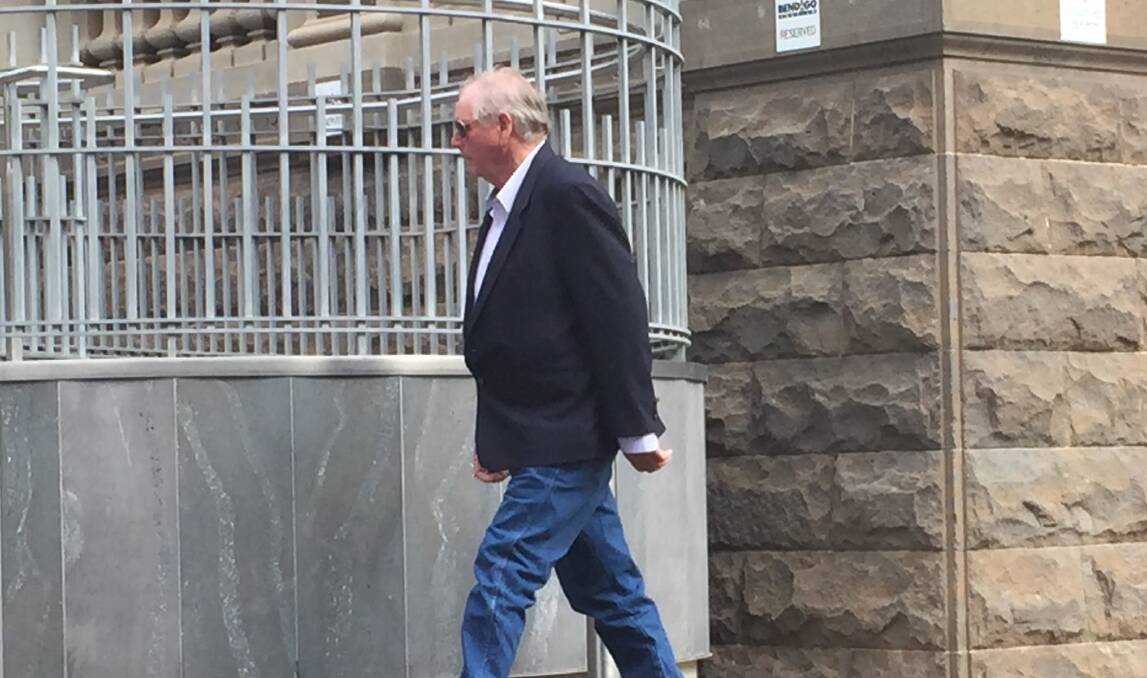 John Thomas O'Connell leaves the Bendigo County Court on Wednesday.