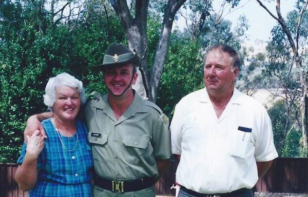 Mary Lockhart, Greg Holmes and Peter Lockhart in 2000.