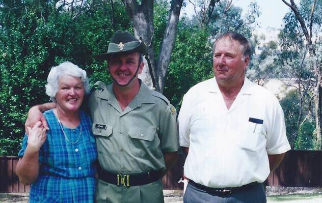 Mary Lockhart, Greg Holmes and Peter Lockhart in 2000.