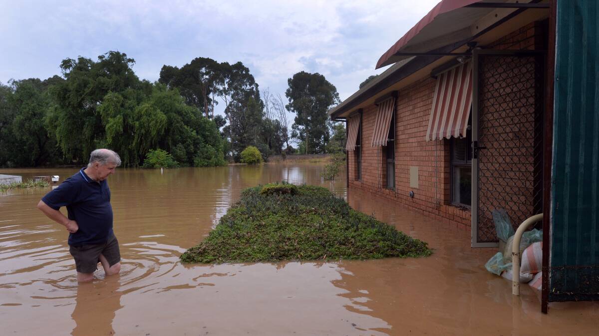 Residents of Victoria Lane in Eaglehawk were suddenly inundated with water in January, 2015 after debris caused a blockage in a nearby drain.