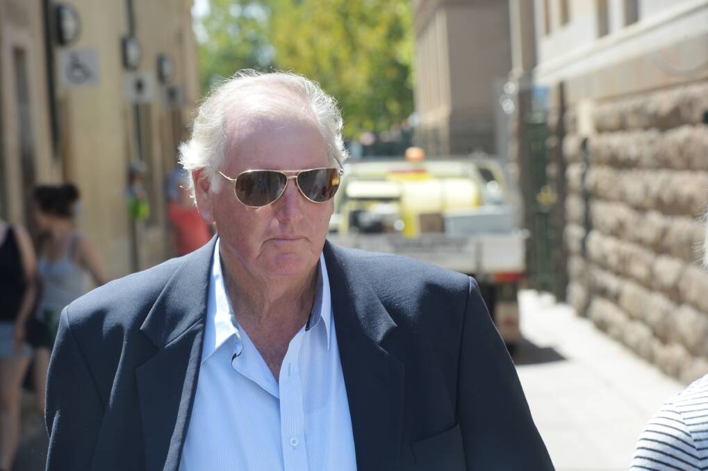 John Thomas O'Connell leaves the Bendigo County Court on Thursday. Picture: DARREN HOWE