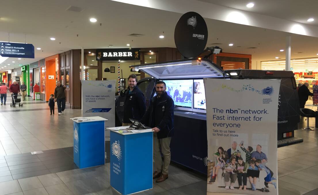 NBN representatives were based at shopping centres across Bendigo last week, answering connection questions.