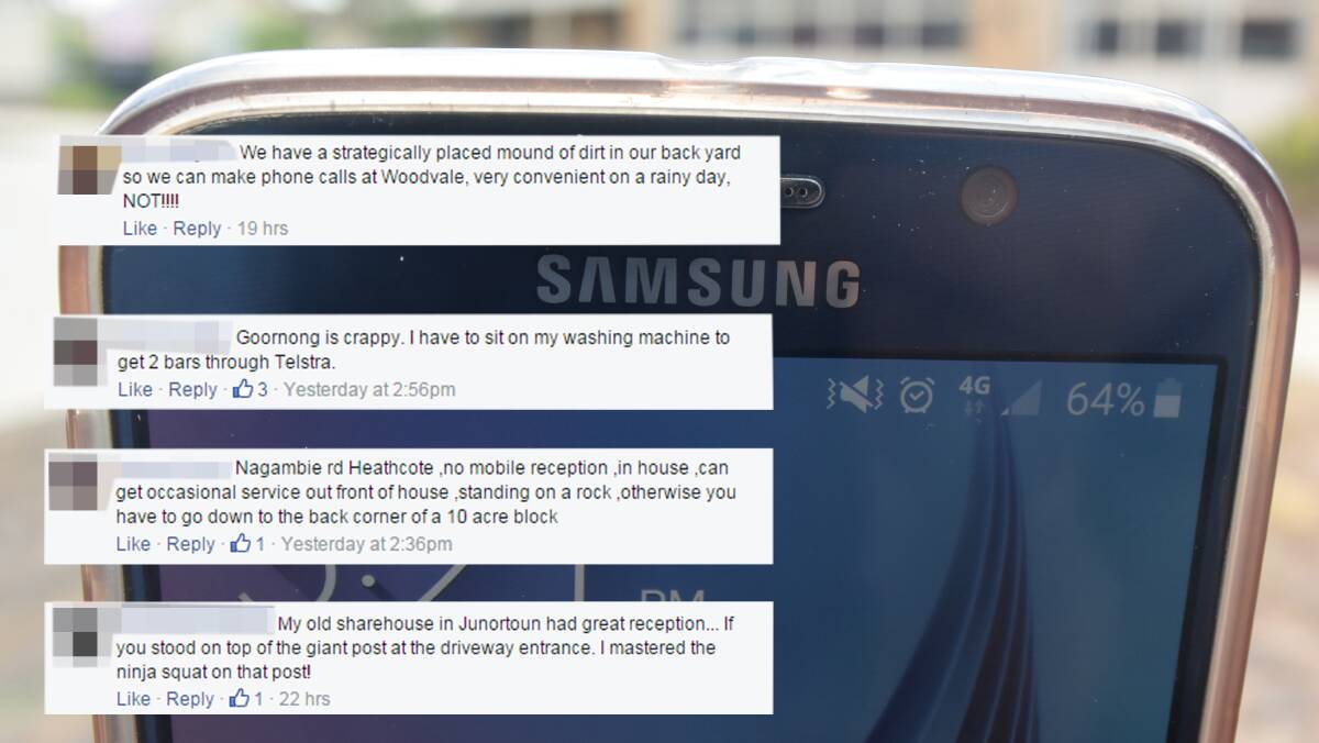 A sample of comments expressing frustration with mobile reception in Bendigo.