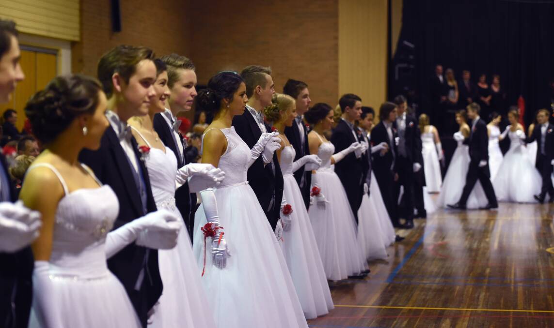 Crusoe College students take part in a debutante ball at the Kangaroo Flat Community Leisure Centre in June. In the past, it held balls for many schools.