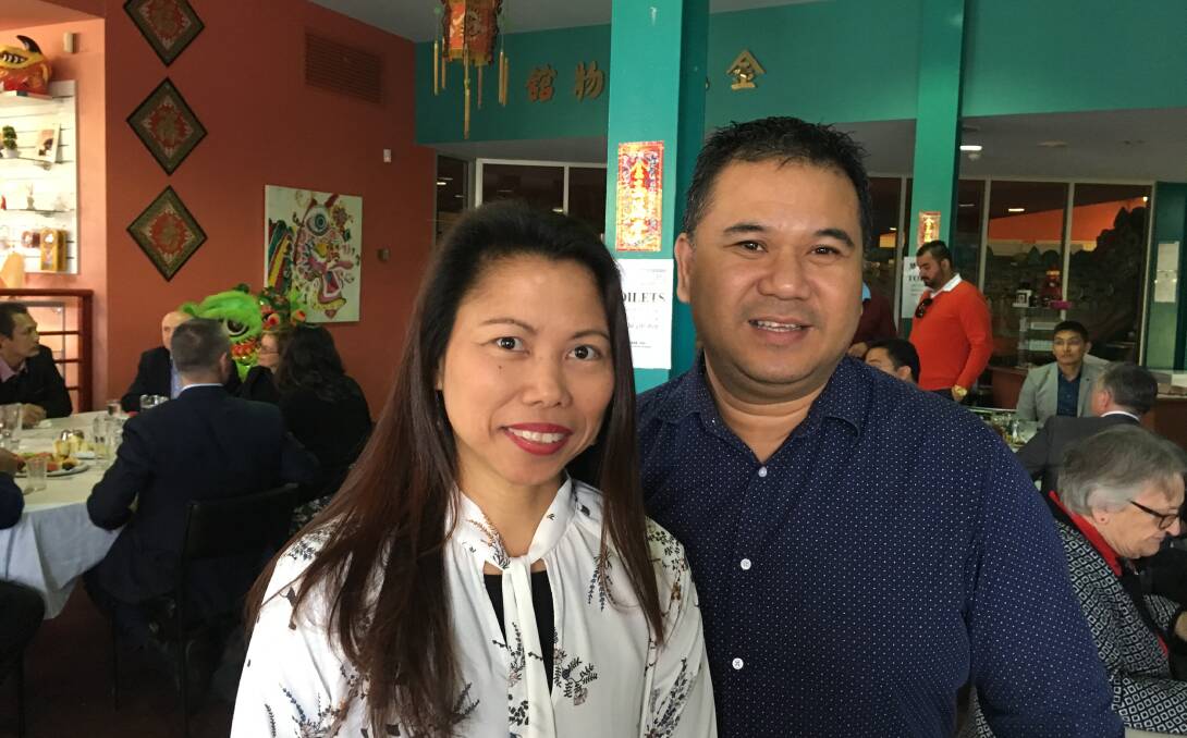 Bendigo Filipino community members Lilian Nieves-Caligdong and Archie Espanola at the multicultural roundtable in Bendigo this week. The Filipino community has grown in the last three years. Picture: ADAM HOLMES