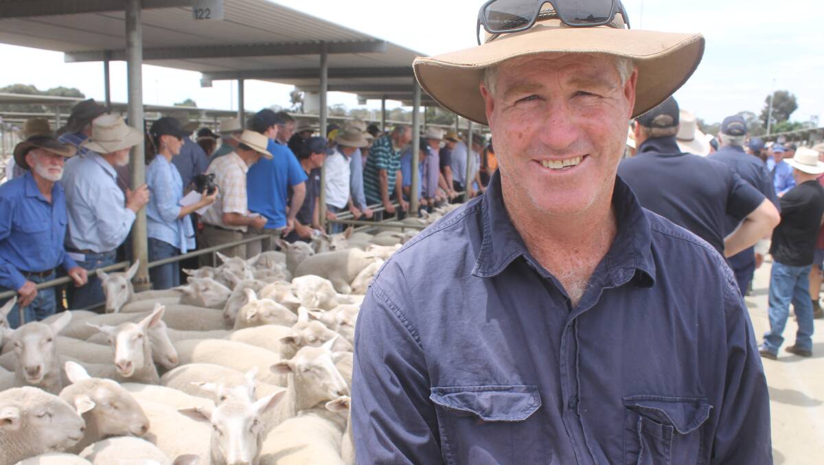 Andy Cole, of Raywood, sold ewe lambs at $280 a head in November. Picture: Murray Arnel