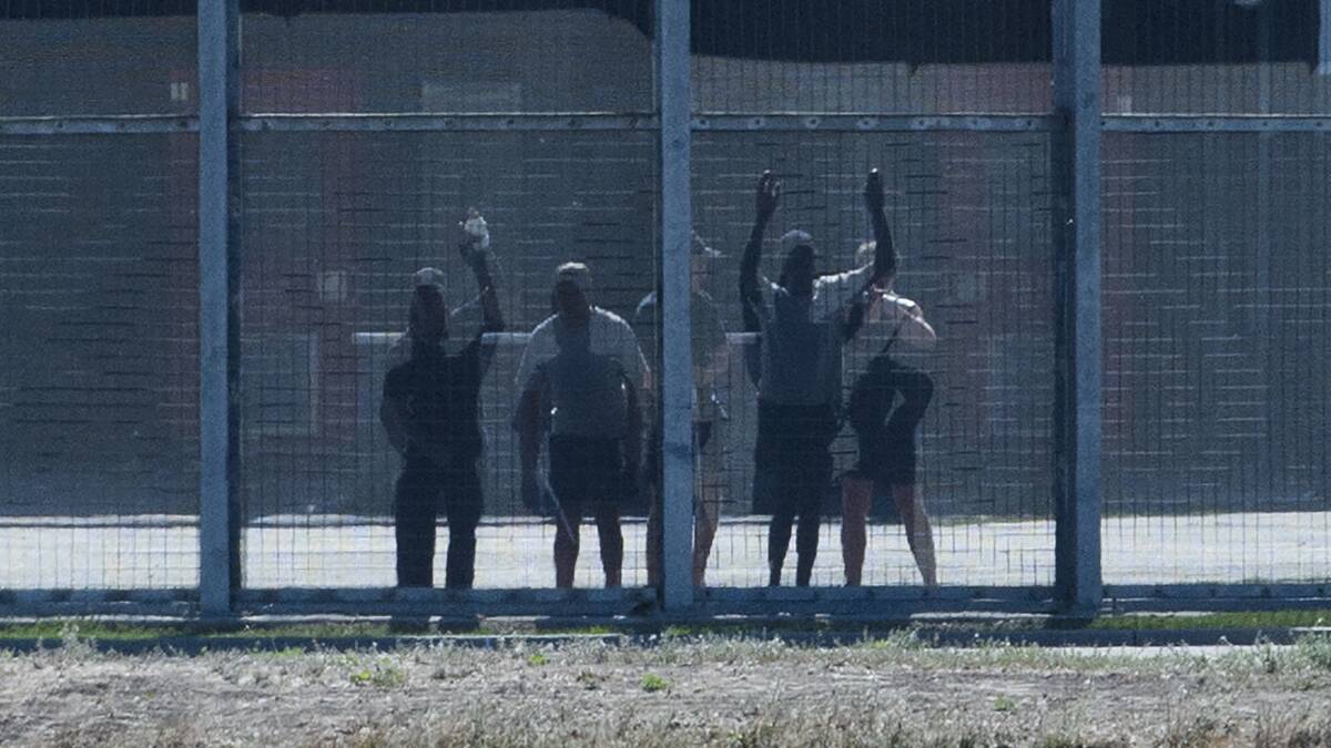 Inmates during the riot at Malmsbury Youth Justice Centre on Thursday. Picture: DARREN HOWE