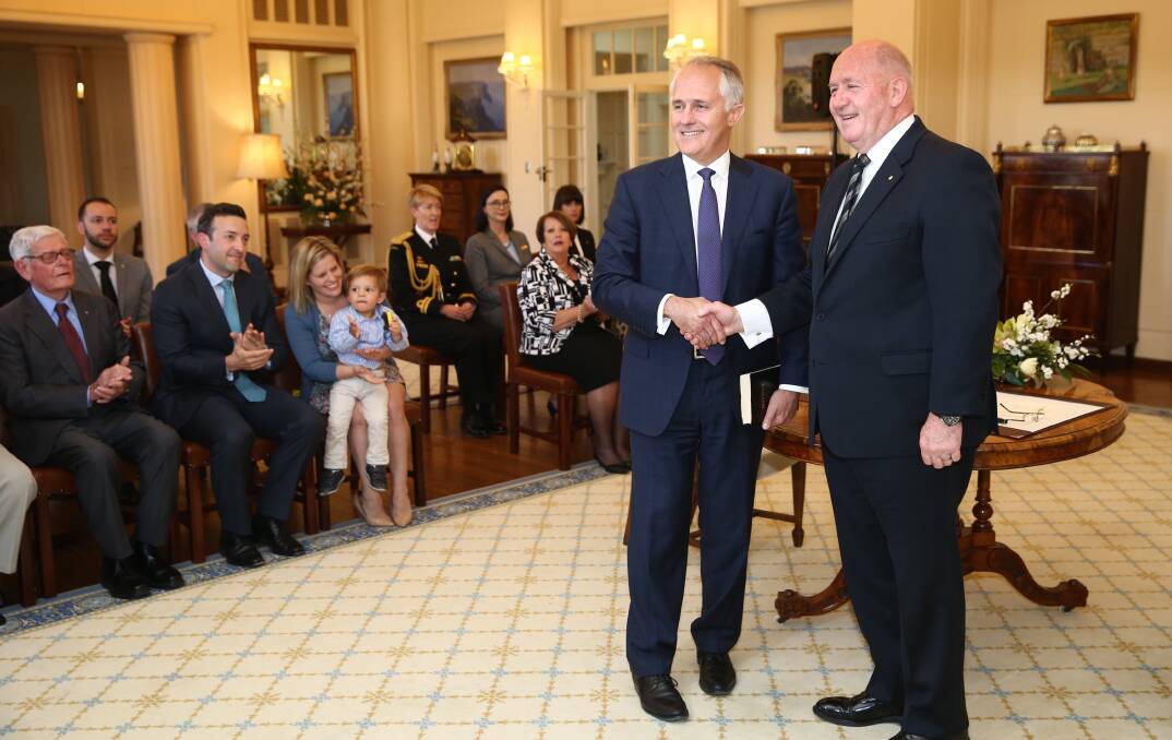 Prime Minister Malcolm Turnbull is sworn in by Governor-General Peter Cosgrove. Turnbull's rise was met with a range of opinions in Bendigo.
