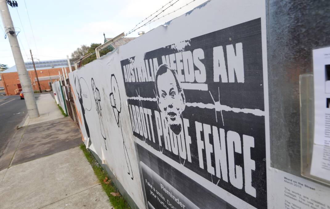 Castlemaine Secondary College defended this poster after criticism from a pro-Tony Abbott online group. Picture: DARREN HOWE
