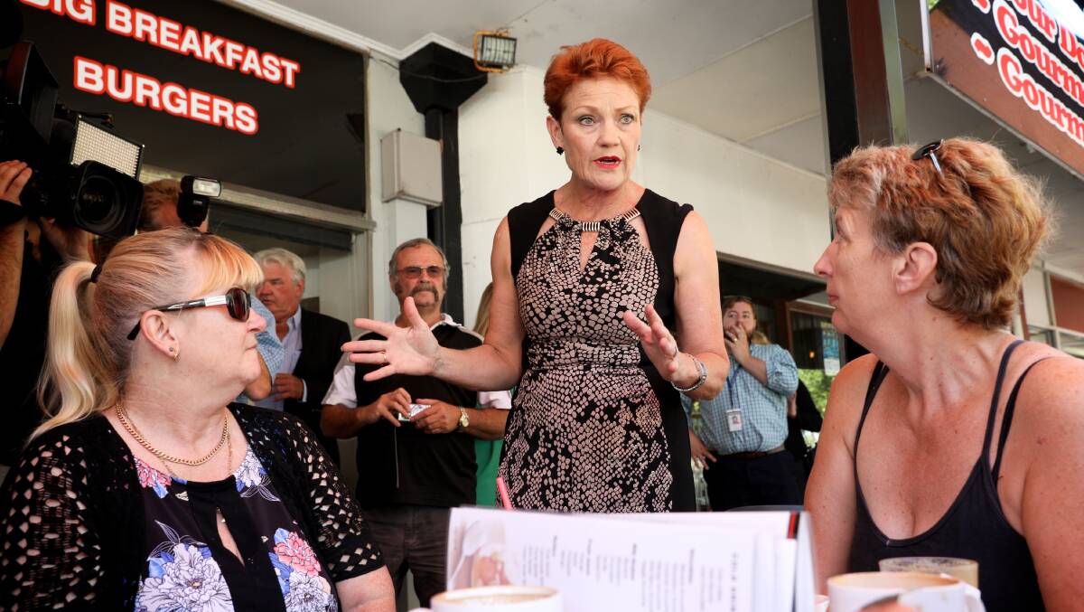 Pauline Hanson campaigns in Western Australia ahead of this weekend's state election. She will likely do similar in Victoria next year.