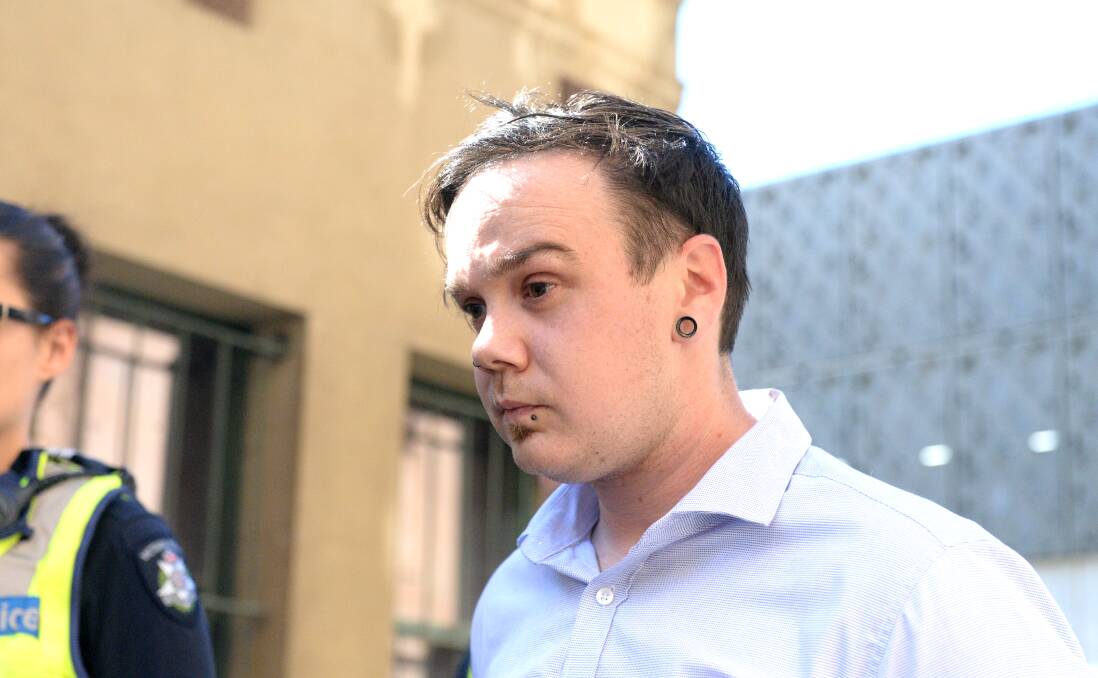 Adrian Robert Finley, 29, took up-skirt photographs in Bendigo, produced child exploitation material with a young child, stole a USB with photographs of children from a primary school and possessed thousands of child exploitation images. Picture: DARREN HOWE