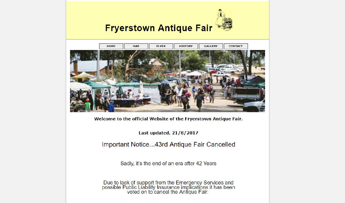 The post on the antique fair's website.