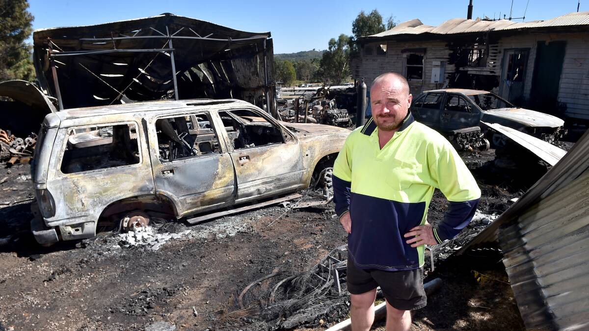 Ray Henness alerted the family to the fire just before it took hold of their house. Picture: NONI HYETT