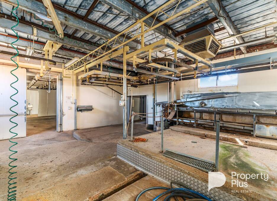 The now closed Inglewood abattoir is on the market after a failed attempt to convert the meatworks to kangaroo processing. Pictures: Property Plus Real Estate.