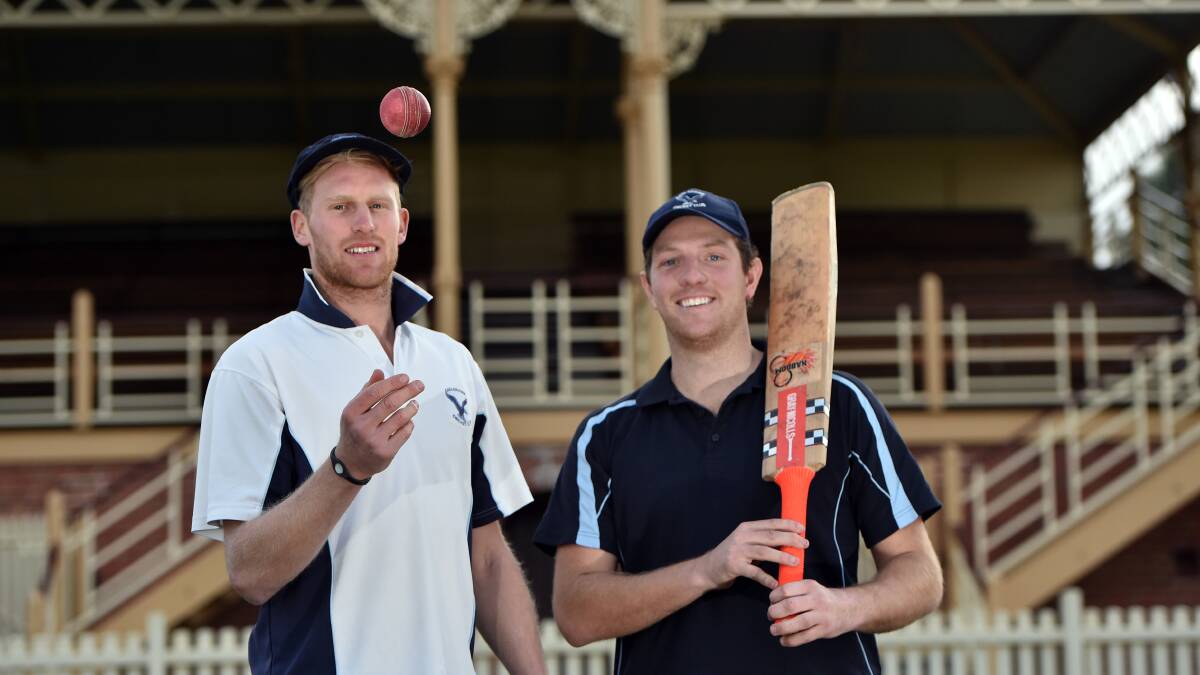 NEW CHALLENGE: Eaglehawk Cricket Club team-mates Richard Tibbett and Shaun Knott take on coaching roles this season. Picture: BILL CONROY
