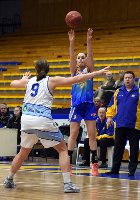 Kelly Wilson's hot run of form rolled on in the weekend's matches against Canberra and Basketball Australia's Centre of Excellence. Picture: BILL CONROY