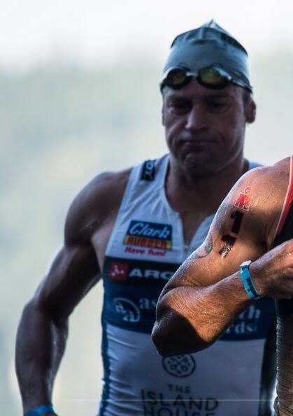 Leon Griffin endured a tough day in Ironman Couer d'Alene. Picture: CONTRIBUTED 