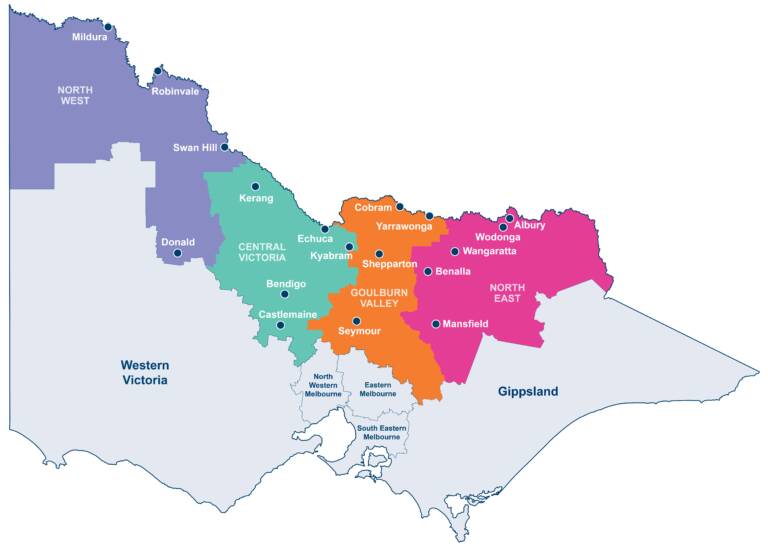 The Murray PHN region. Picture: MURRAY PHN