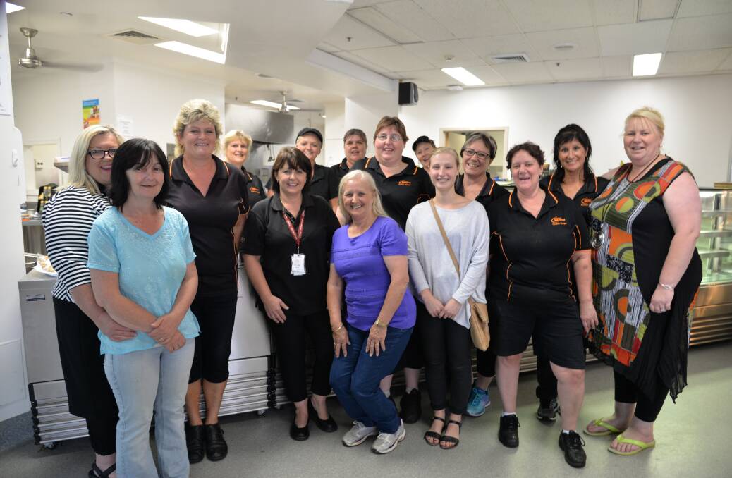 FAREWELL: Bendigo Health cafeteria staff say goodbye to the buildings that have served them for decades. Zouki will provide retail in the new hospital. Picture: SUPPLIED