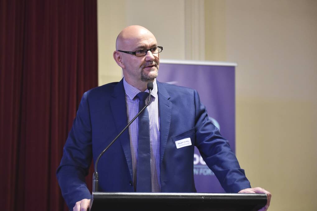 ICE IN FOCUS: Sports Focus business manager Stuart Craig, pictured at an awards ceremony, said funding for a program educating community members about ice and its perils would make a significant difference. Picture: NONI HYETT