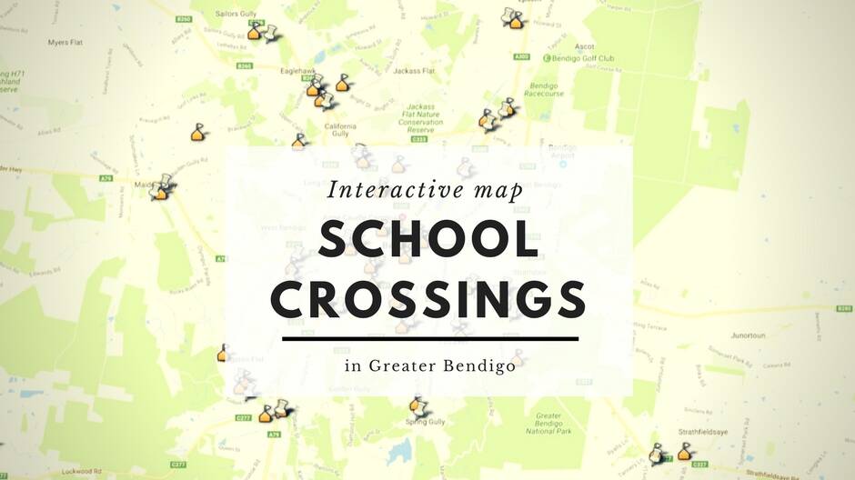 Where are the school crossings in Greater Bendigo?